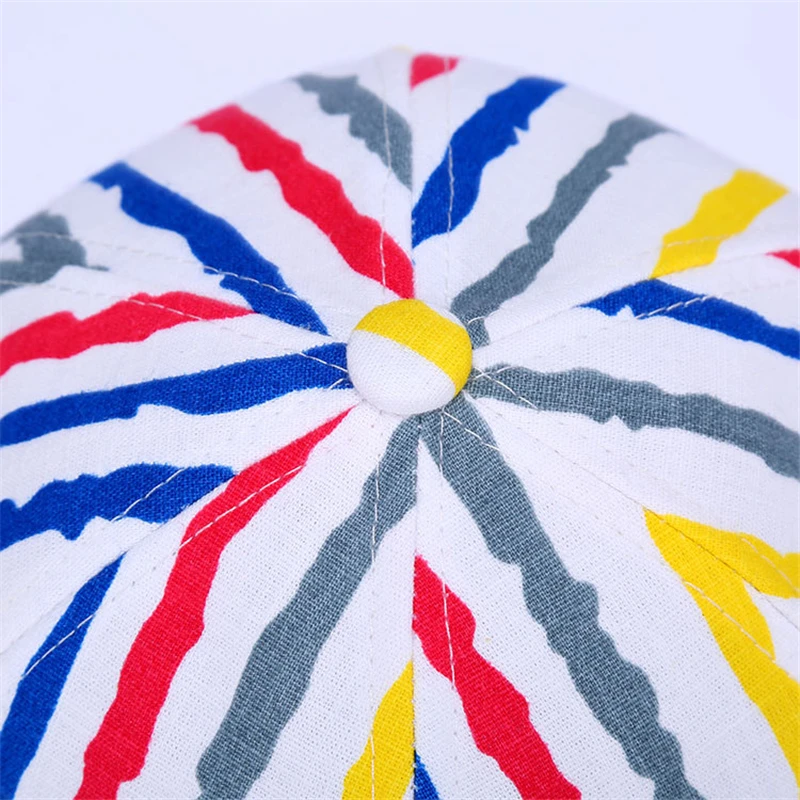 

2020 Summer Casual Colorful Stripes Beach Bucket Hat Hip Hop Outdoor Travel Vacation Men Women Sun Panama Fisherman Cap