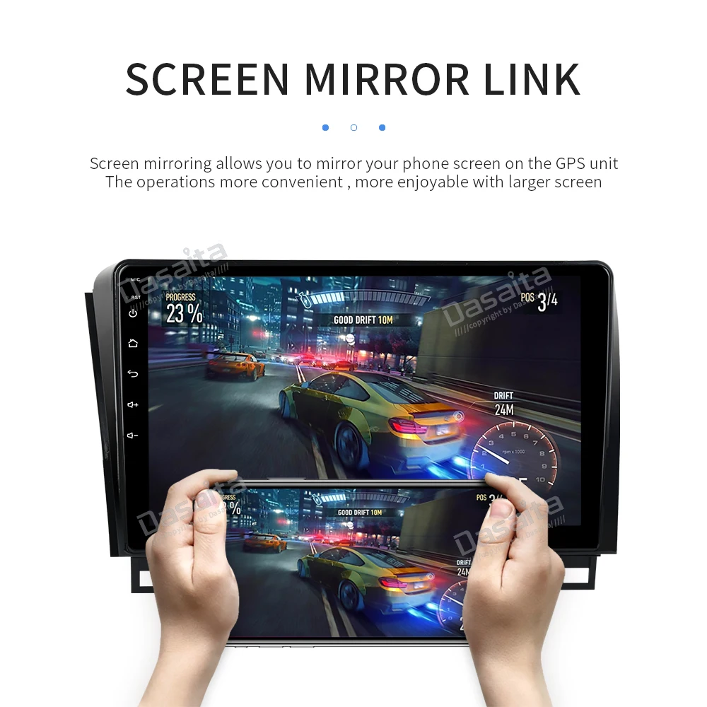 Dasaita автомобильный 1 din Android 9,0 радио для Toyota Tundra 2007-2013 gps Sequoia 2008- TDA7850 1080P видео 10," ips сенсорный экран