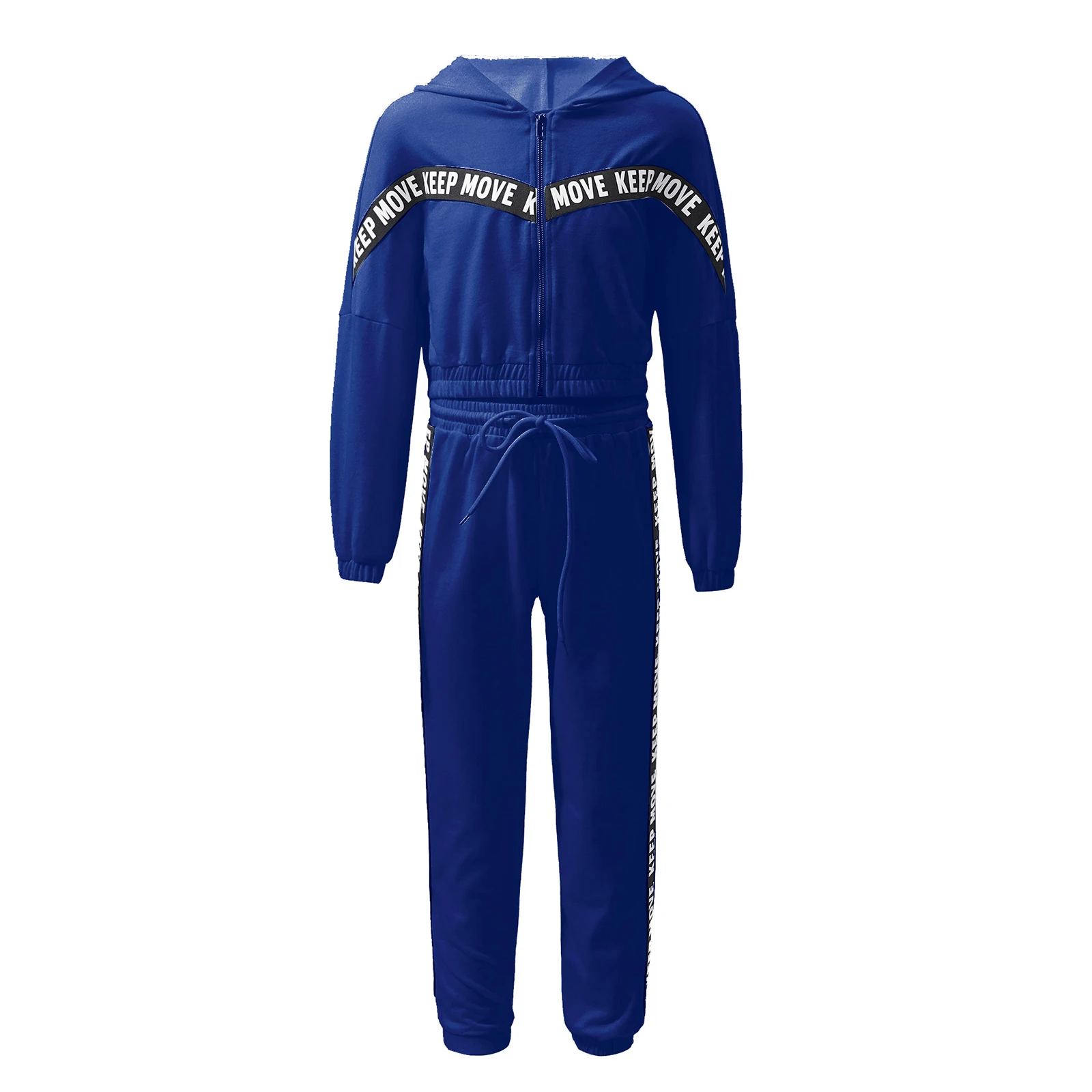 Детская спортивная одежда, комплекты для гимнастики и тренировок, толстовка с длинным рукавом для девочек, укороченный топ с буквенным принтом, штаны, одежда для бега