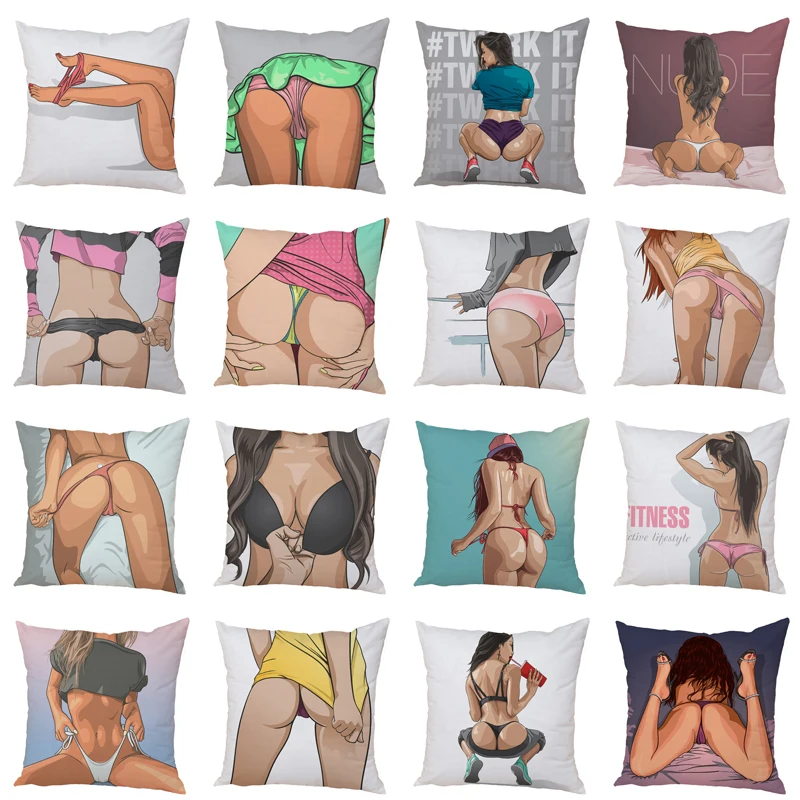 

Наволочка для подушки с принтом груди и ягодиц