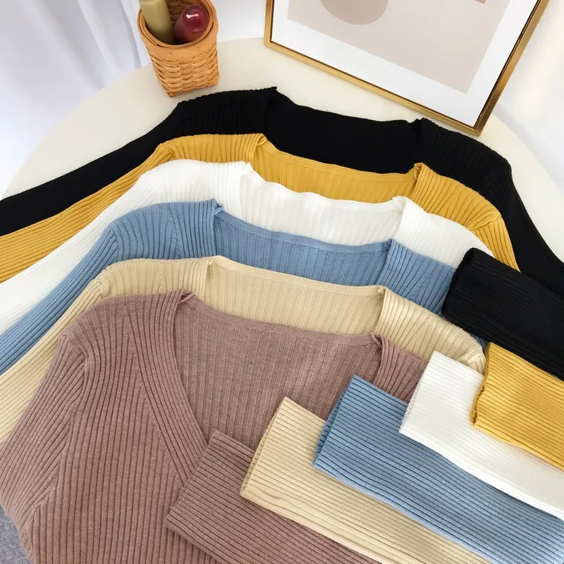 2019 осенний вязаный черно-белый женский кардиган с 4 пуговицами и v-образным