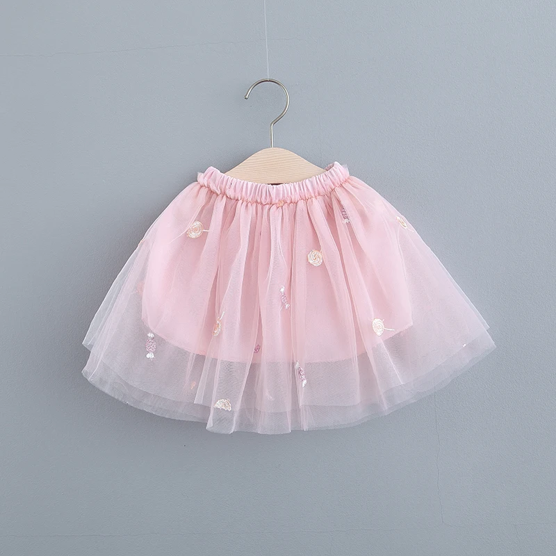 Юбка-пачка с вышивкой для маленьких девочек летняя фатиновая одежда малышей