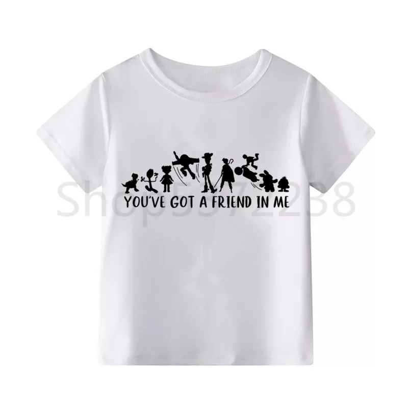 Детская футболка с принтом Toy Story You 've Got A Friend In Me Забавная детская одежда для