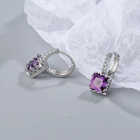 classic multicolor zirconia hoop earrings shiny micro crystal paved cubic zircon stone huggies female earring piercing jewelry