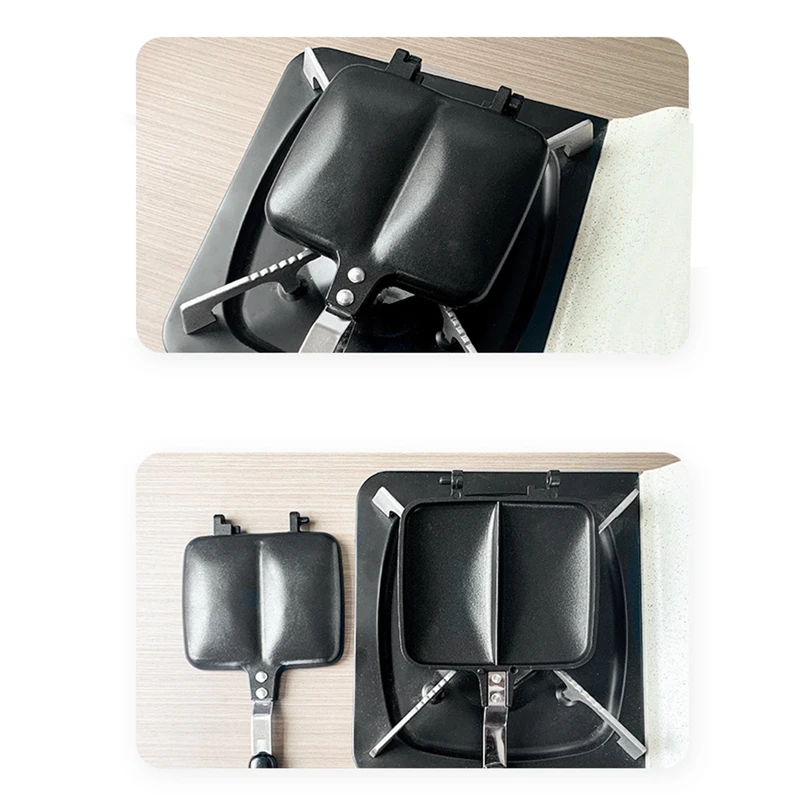 

Grilled Sandwich Panini Maker,Bread Toast Breakfast Machine,Hot Sandwich Pan,Nonstick Aluminum Removable Flip Frying Pan