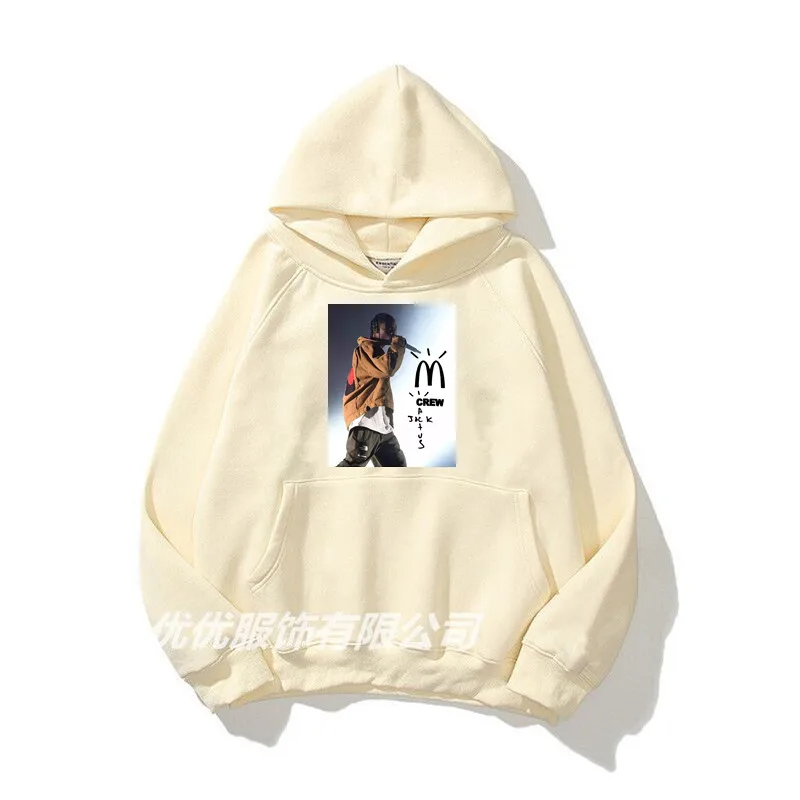 

TRAVIS SCOTT ASTROWORLD Plus velvet thickening Fashion Letter ASTROWORLD HOODIE Streetwear Man Woman Pullover Sweatshirt