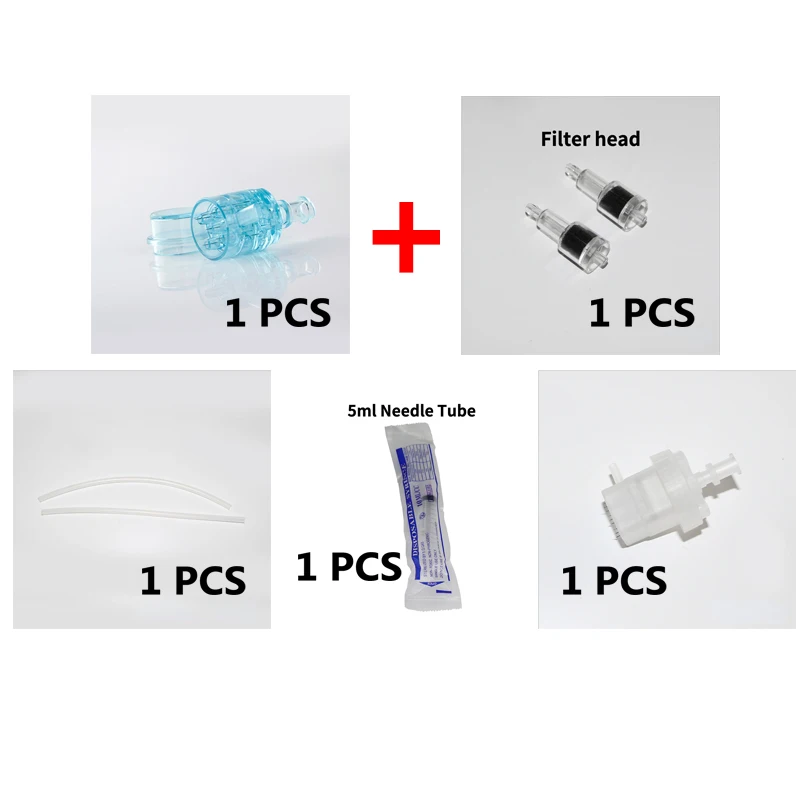 

5Pcs 5pin / 9Pin / Syringe/ Filter&tube Hydrolifting Gun Needle EZ Meso Gun Accessories