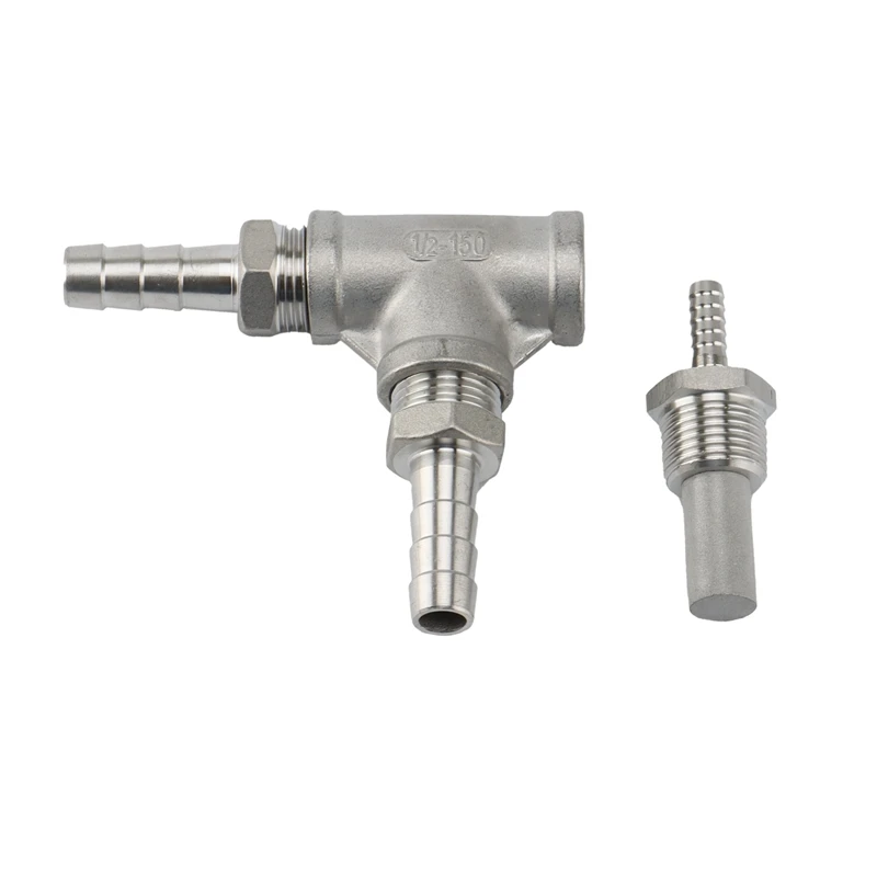 

Beer Brewing Stainless Steel Inline Aeration/Oxygenation Diffusion Stone 2 Micrometre - 1/2Inch MPT for Homebrew