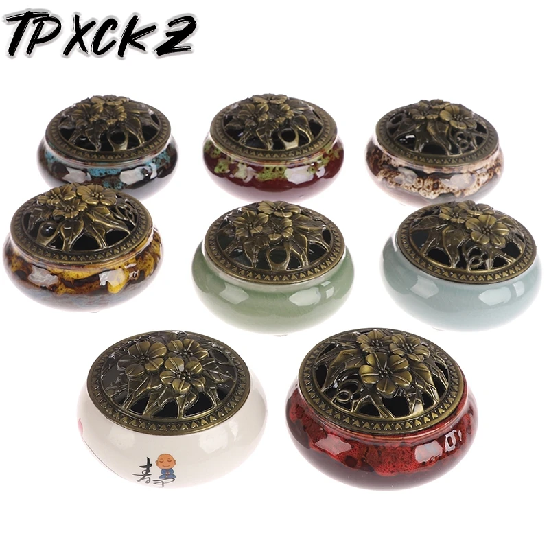 

New Incense Black Glaze Disc Censer Ceramic Incense Lucky Home Decoration Burner Incense Seat Indoor Household Products