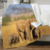 nknk brank elephant blanket animal 3d print home plush throw blanket landscape blankets for beds sherpa blanket fashion premium