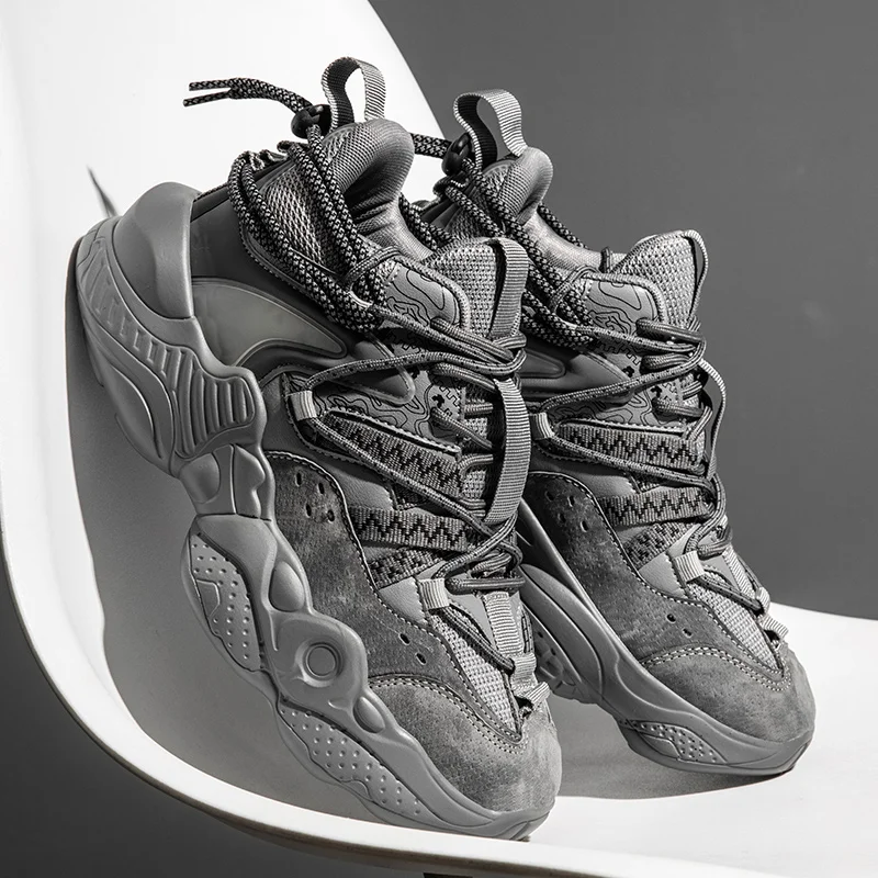 

New Quality Autumn Summer Chunky Running Sneakers Men Athletics Gym Sports Shoes Thick Bottom Walking Footwear Zapatos Hombre