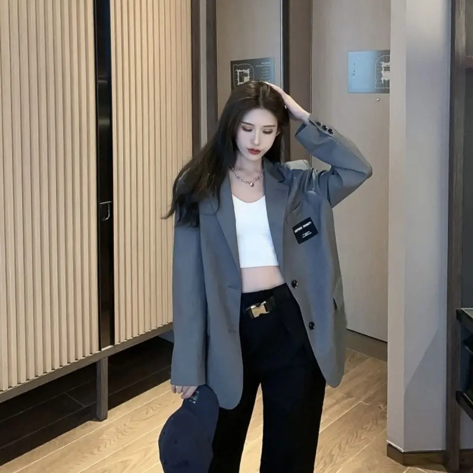 

Korean Fall 2022 Womens Blazer Plus Size Clothing for women Elegant Casual Jacket Oversized Blazer Feminino Chaqueta Mujer