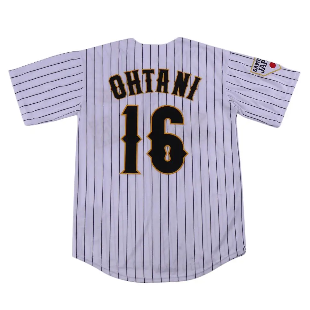 Возврат Jersey16 Shohei Ohtani Бейсбол Джерси Цвет белый Размеры S XXXL вышивка Технология