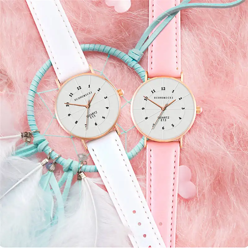 

Relogio Feminino Women Watches Minimalism Simple Quartz Casual Leather Strap WristWatch Fashion Clock Gift Montre Femme