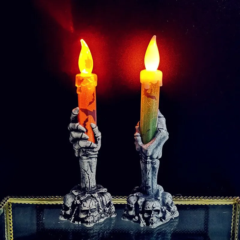 

Skeleton ghost hand led candle light For Home Decor Smoke-free Night Ligher