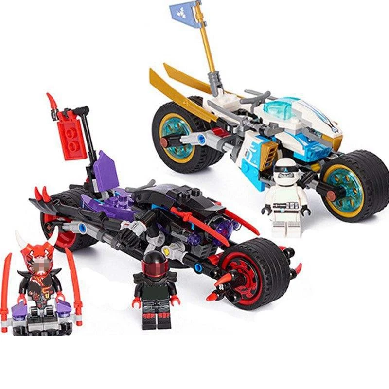 360pcs ЛЕГО Ninja Street Race of Snake Jaguar Совместимые Строительные Блоки 70639 Ninjago moto Кирпичи
