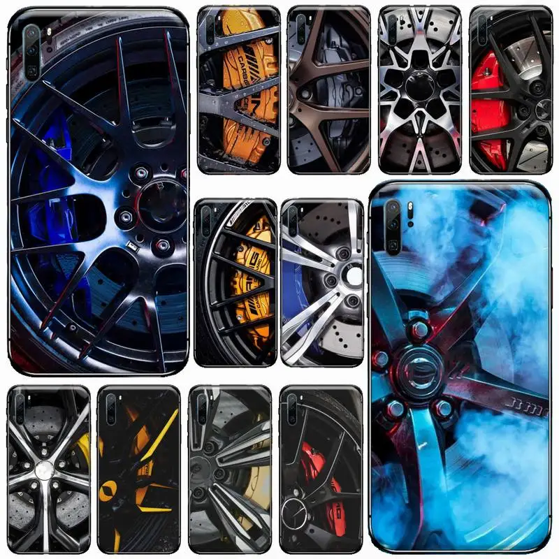 

car wheel luxury color sport Phone Cases For Huawei honor Mate P 9 10 20 30 40 Pro 10i 7 8 a x Lite nova 5t Soft silicone funda