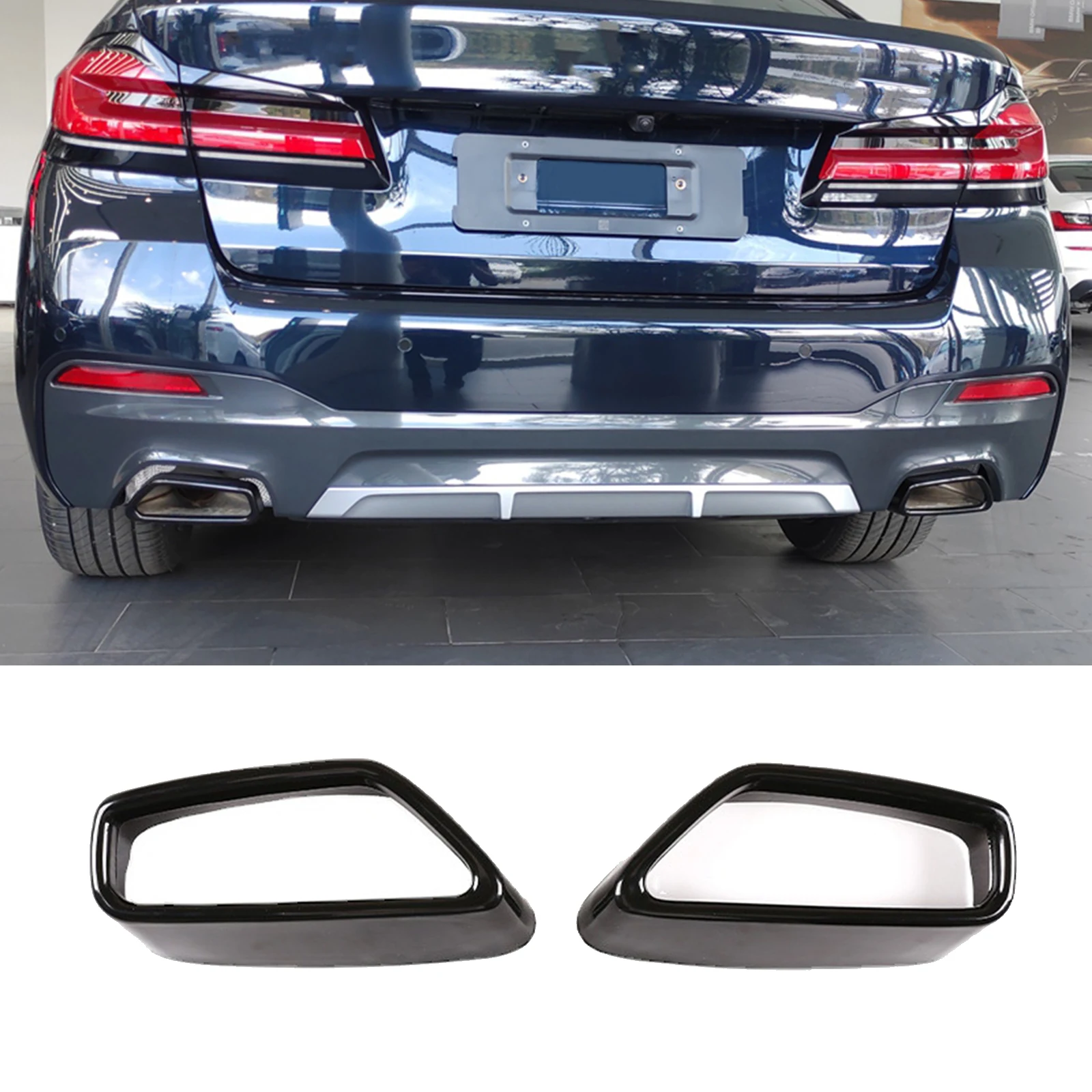 

2 шт., накладка на заднюю выхлопную трубу для BMW 5 G30 G38 2018-2021