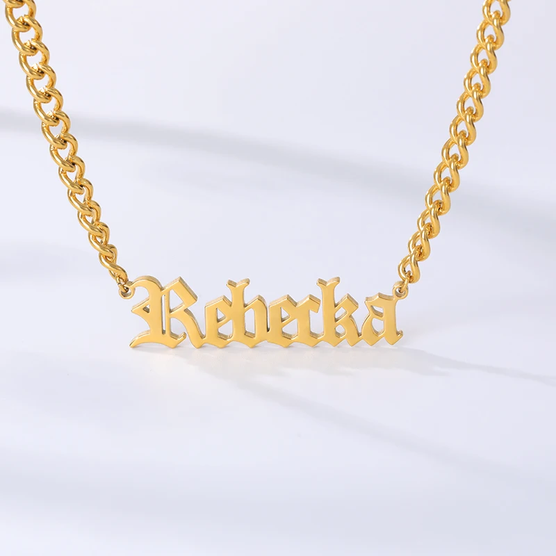 Женская винтажная цепочка из нержавеющей стали колье-чокер с надписью Старый