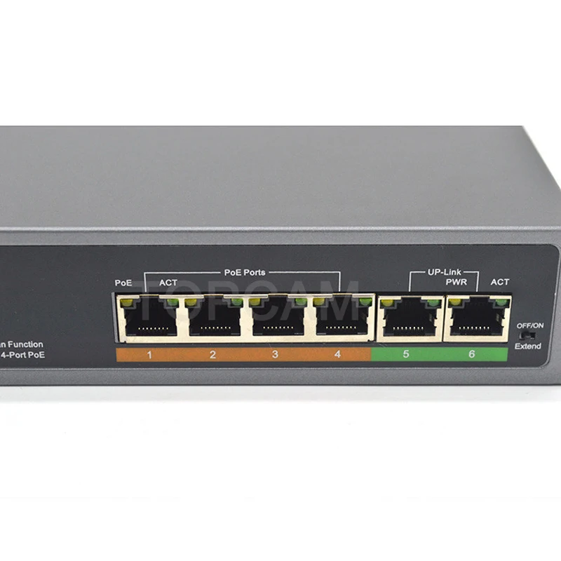 Коммутатор POE со стандартизированным портом RJ45 IEEE 802 3 af/at 4 порта/6 портов сетевой