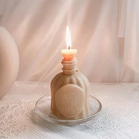 3d perfume bottle shape candle mold party decor candles silica aromatherapy fragrant mould wax making tool