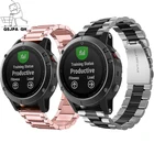 Ремешок для наручных часов Garmin Fenix 6X 6S 6 Pro 5X 5 5S 3 3HR, быстросъемный браслет из нержавеющей стали, 26 22 20 мм