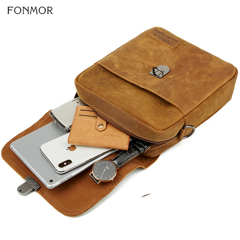 Мужская деловая сумка Кроссбоди из натуральной кожи| |