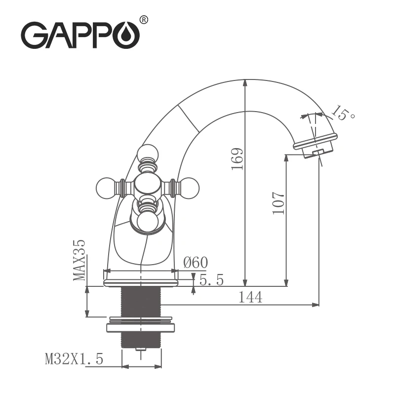 GAPPO Gold Basin Faucet bathroom basin mixer water tap waterfall faucet Hot &amp Cold Water torneira |