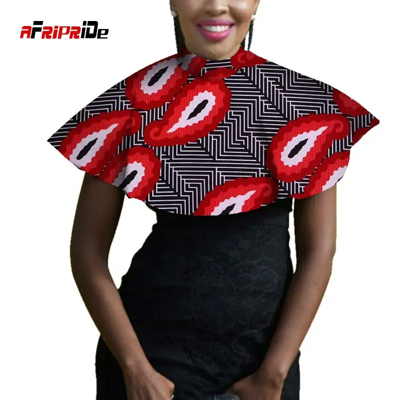 

2021 New Design Fashion Africa Women Bazin Riche Dashiki Small Shawl African Print Necklace Women Shawl Clothes Accessory SP115