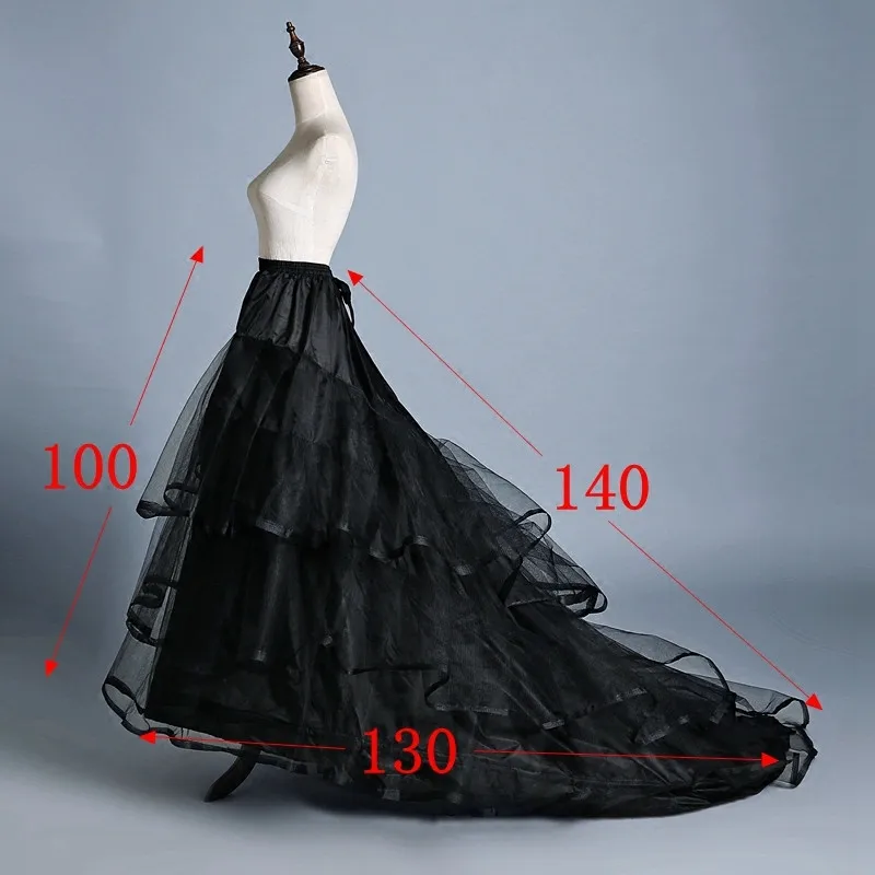 _ Оптовая продажа черные свадебные Подъюбники с хвостом ретро винтажная