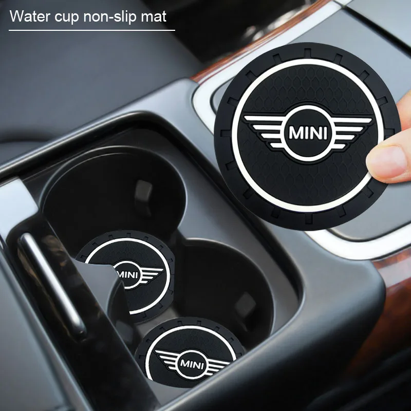 

Creative Car Non-slip Water Coaster Dust-proof Car Coaster for BMW Mini Cooper One S JCW R55 R56 R60 F55 F56 Countryman