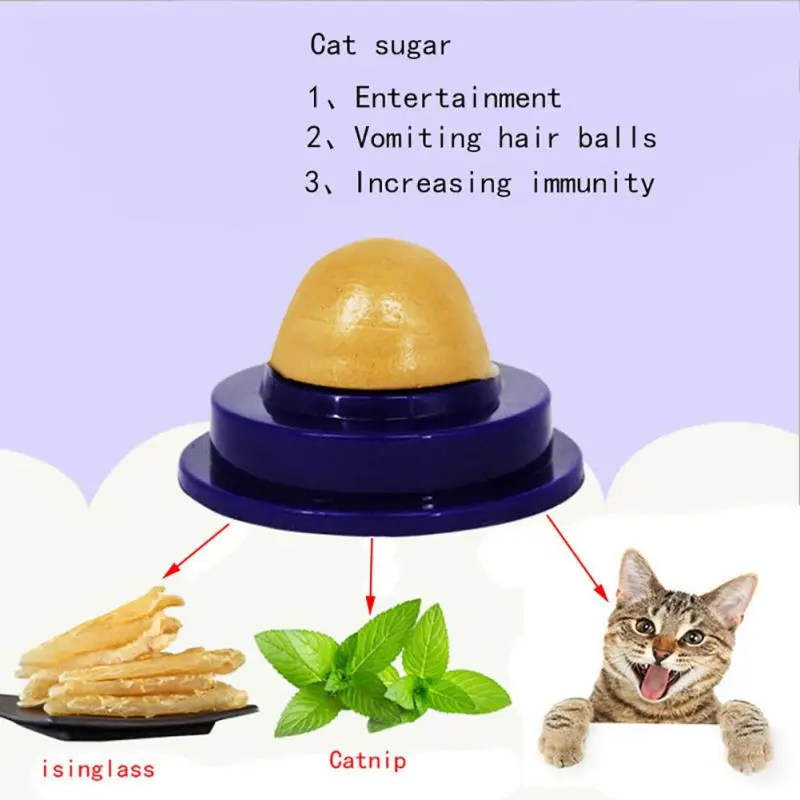 

Cat Solid Nutrition Energy Ball Long-Term Consumption Effect Cat Mint Sugar Snacks Ball with Sucker Cat Licking Ball Cat Toy Hot