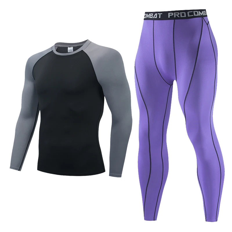

Men Sportswear Compression Sport Suits Quick Dry Running Sets Clothes Sports Joggers Training Gym Fitness Tracksuits Men Run Set