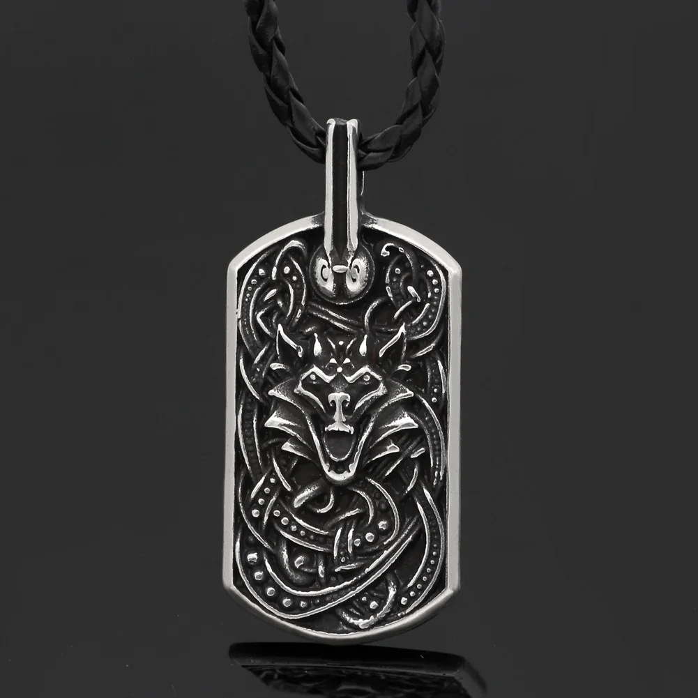 Мужские 316L норвежский викинг Викинг-Волк скандинавский кулон ожерелье |