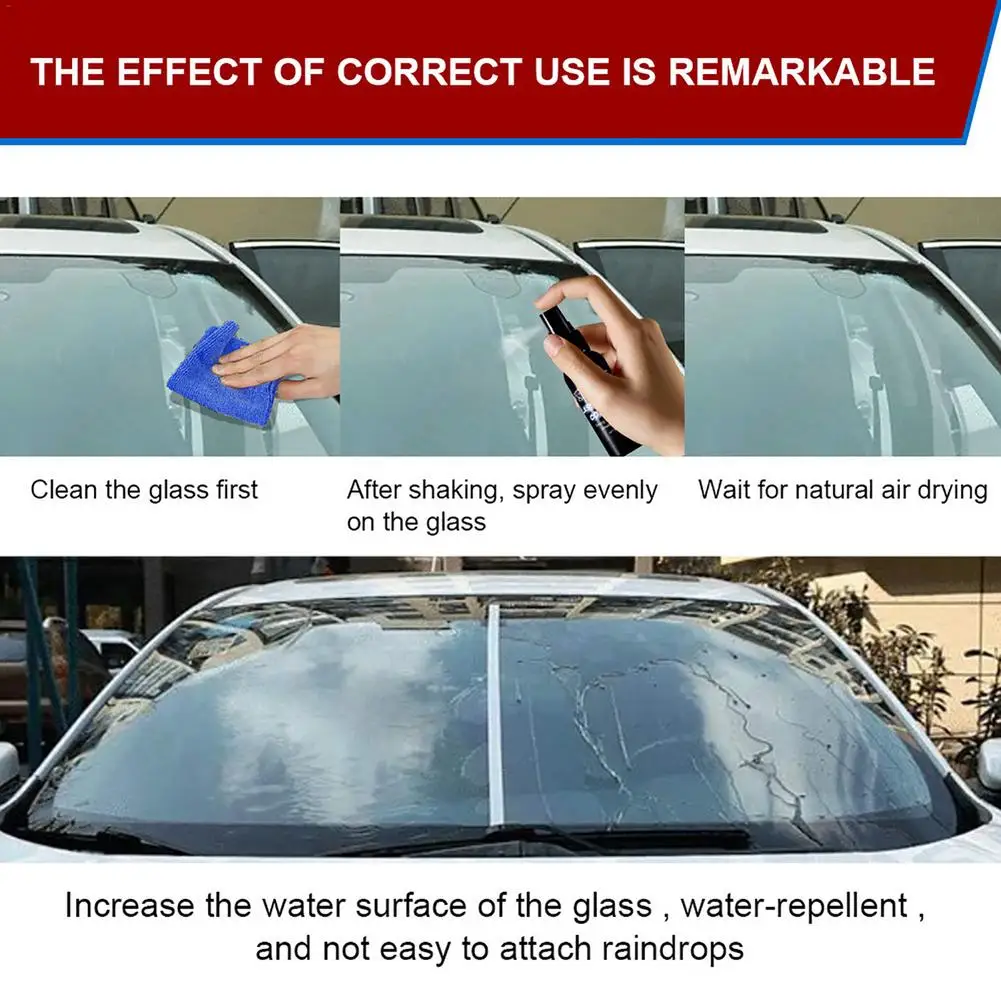 

30/50ML Auto Windshield Anti-Rain Agent Car Coating Windows Waterproof Rainproof Nano Hydrophobic Glass Coating Spray TSLM1