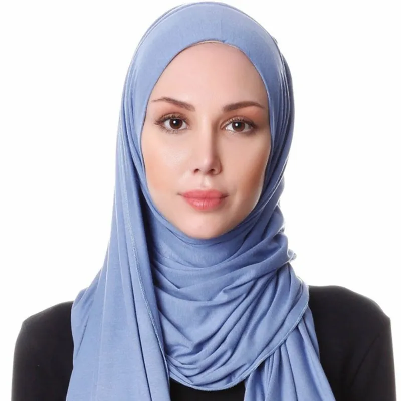2019 женский Оригинальный шарф головной хиджаб однотонная накидка женские