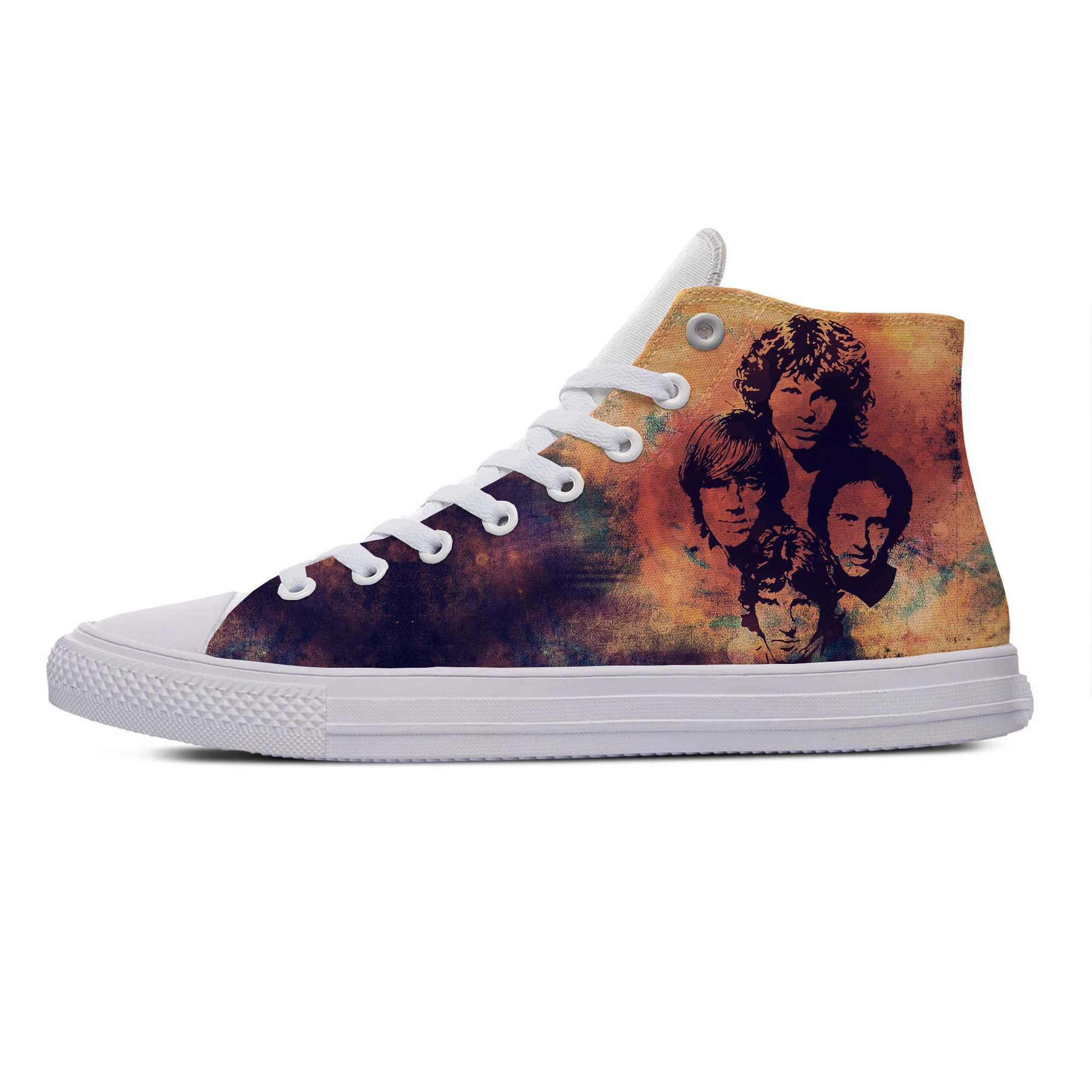 Рок-Группа Doors Горячая крутая модная повседневная парусиновая обувь высокие