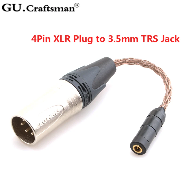 GUCraftsman 6N occ медный адаптер 4,4 мм/2,5 мм Баланс до 3,5 мм стерео джек 4Pin XLR до 4,4 баланс Джек адаптер преобразования