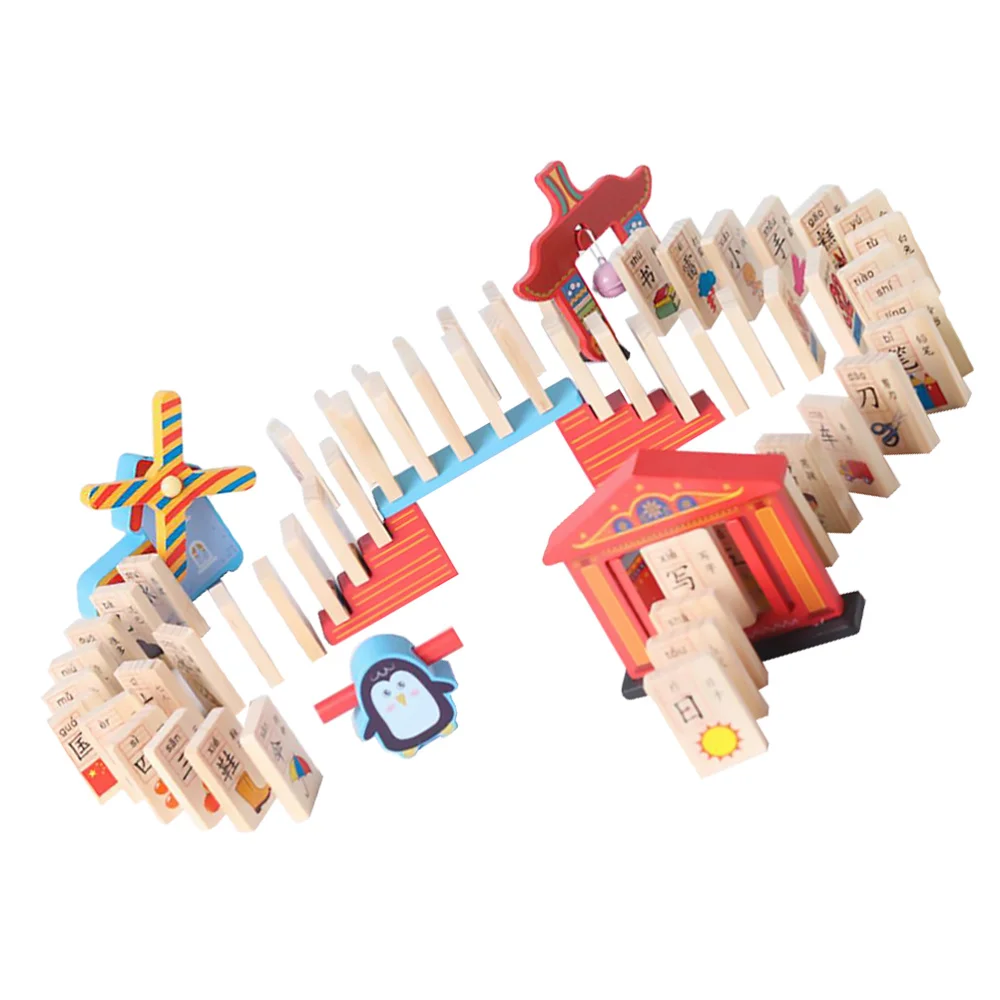 

1 Set Wooden Color Dominoes Children's Early Education Puzzle Competition Toys