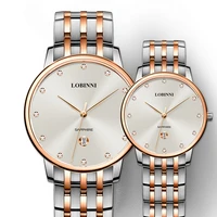 lobinni top brand man woman gift watch lovers waterproof watches couples sapphire japan quartz movement stainless wristwatch