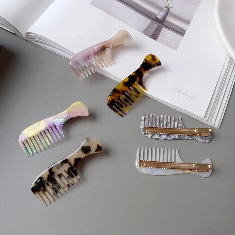 

1PC Comb Style Fashion Hair Clip Korean Jewelry Acetate Anti-slip Duckbill Hairpin Solid Women Headwear Hair Accessories