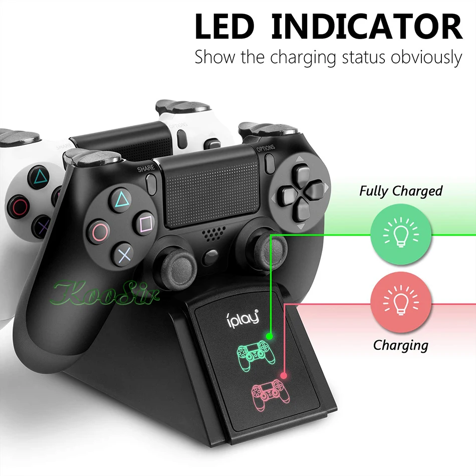 Зарядное устройство PS4/Pro/Slim для контроллеров PS 4 беспроводной джойстик зарядная