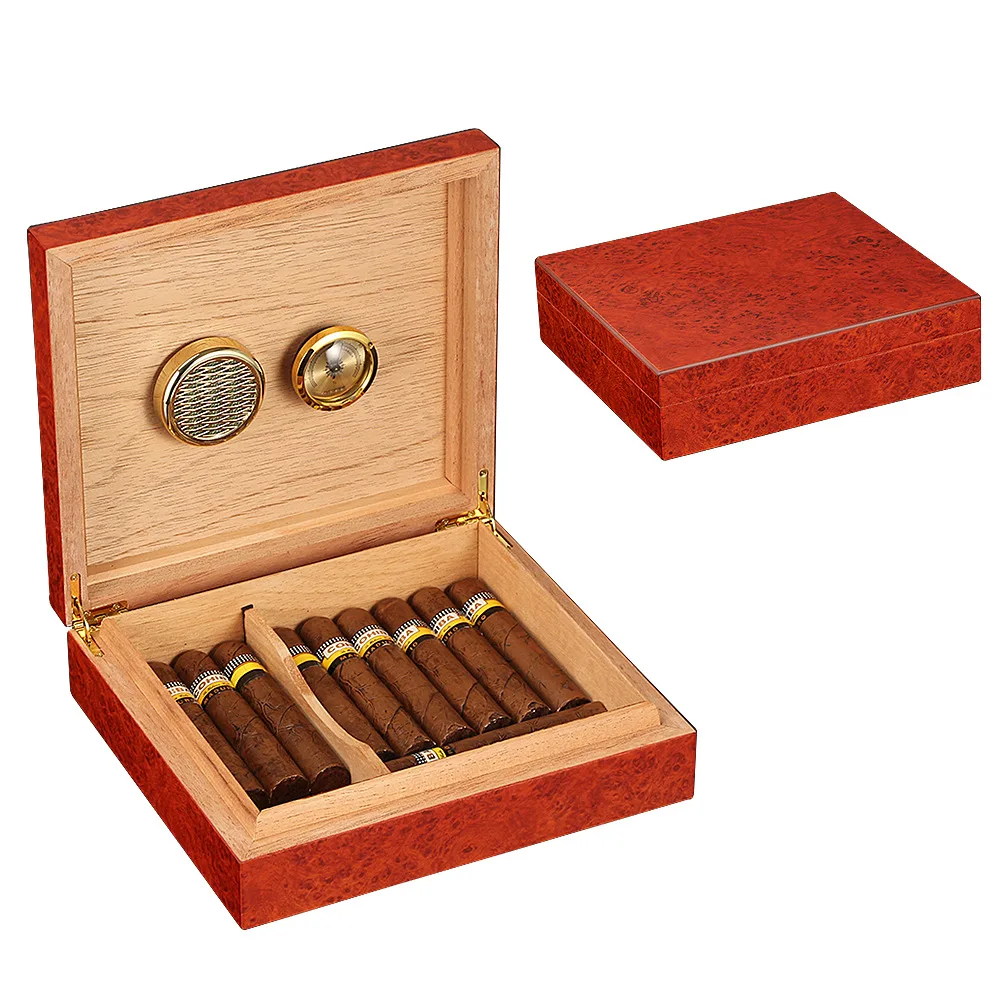 

Mini cigar box portable wooden cigar box cigar moisturizing box cedar advanced cigar storage box hc-07