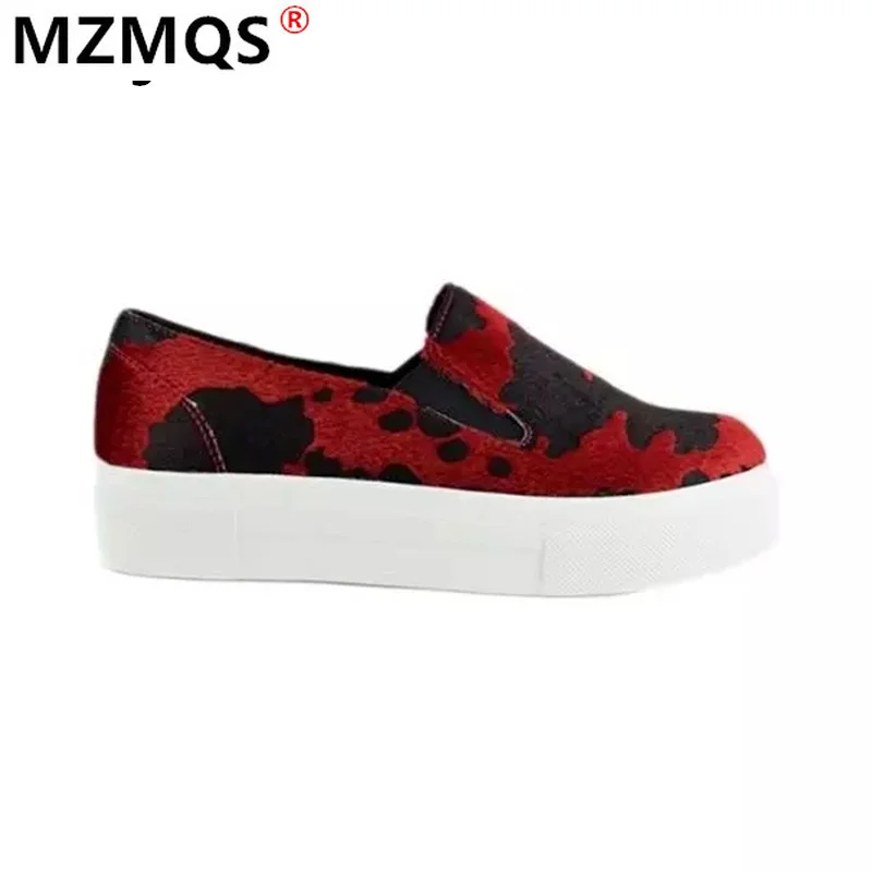 

New Women Vulcanized Shoes 2021 Spring Autumn Color Matching Asakuchi Women Lightweight Loafers Outdoor Women's Flat Shoes