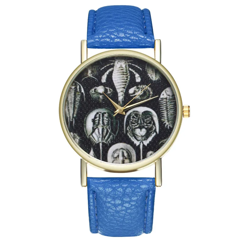 Хэллоуин череп часы с принтом для женщин и мужчин кварцевые спортивные наручные