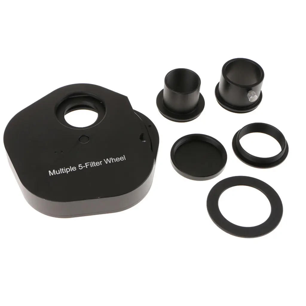 

5 Position 1.25 Eyepiece Planet Filter Wheel T2 Camera Adapter For Telescope