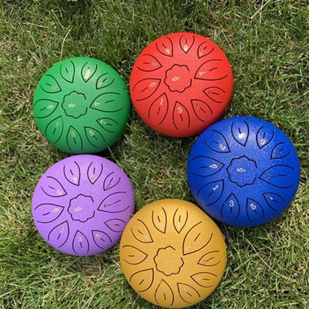 

Empty Spirit Drum 6 Inch 11 Tone Steel Tongue Drum With Musical Accessories For Children Musical Instruments