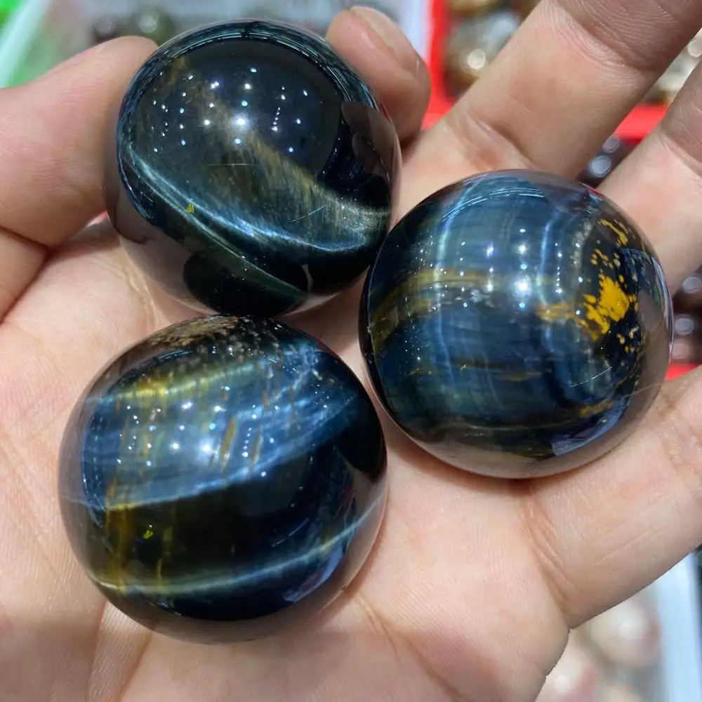 

Rare! 100% natural blue tiger eye gemstone quartz crystal sphere reiki healing crystal ball for decoration