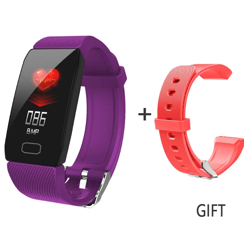with Red wristband Смарт-часы для измерения артериального давления для мужчин t Q1 фитнес-Браслет Водонепроницаемый спортивный Cicret браслет для мужчин и женщин трекер активности - Цвет: with Red wristband