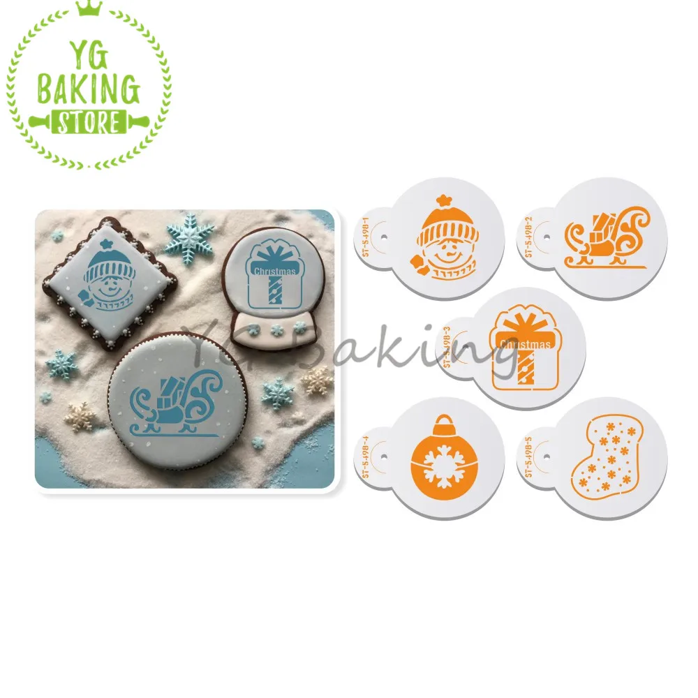 

Рождественская шляпа Dorica 5 шт./компл./снежинки/подарок/носок пластиковые трафареты для печенья инструмент для выпечки кексов трафарет для п...